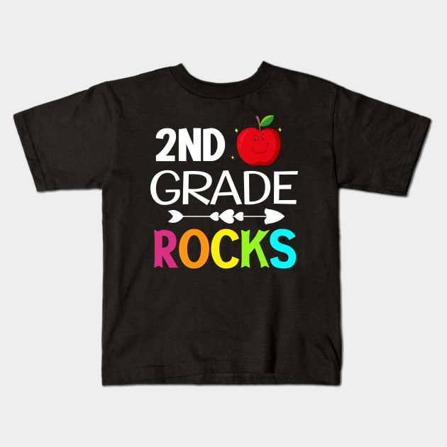 Funny 2ND Grade Rocks Back To School Kids Boys Girls gifts Kids T-Shirt by madani04